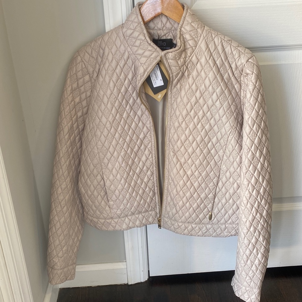 Beige Quilted Coat